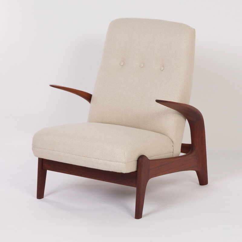 White Vintage ArmChair by R.Rastad for Gimson & Slater - 1960s