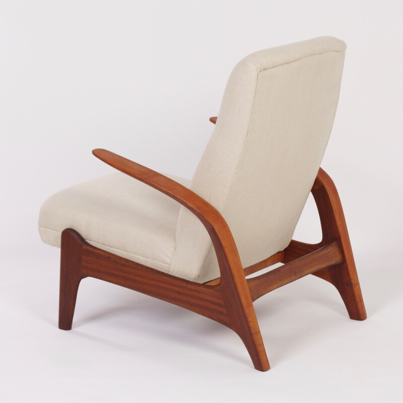 White Vintage ArmChair by R.Rastad for Gimson & Slater - 1960s