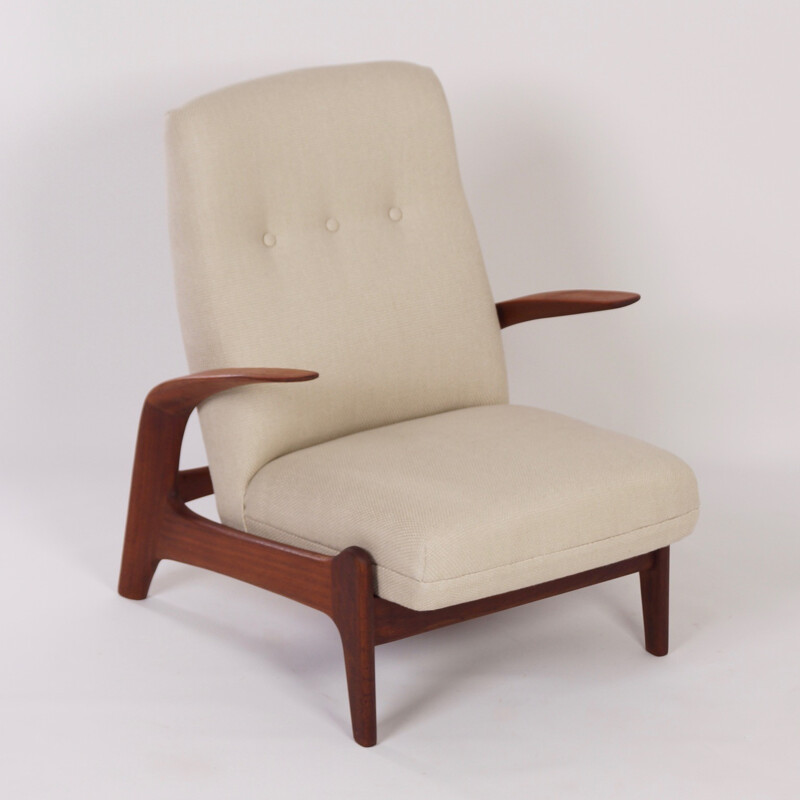 White Vintage ArmChair by R.Rastad for Gimson & Slater - 1960s