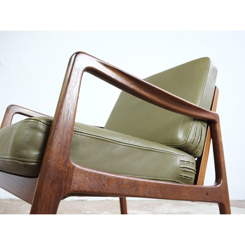 Easy chair in teak and leather by Ole Wanscher for France & Søn - 1960s