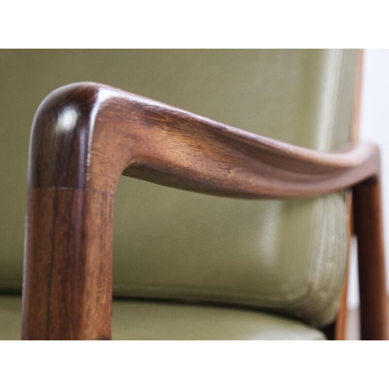 Easy chair in teak and leather by Ole Wanscher for France & Søn - 1960s