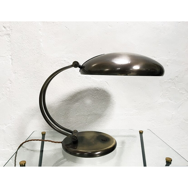 Solid Brass Desk Lamp by Hillebrand - 1960s