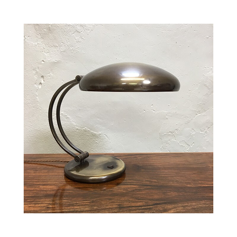 Solid Brass Desk Lamp by Hillebrand - 1960s