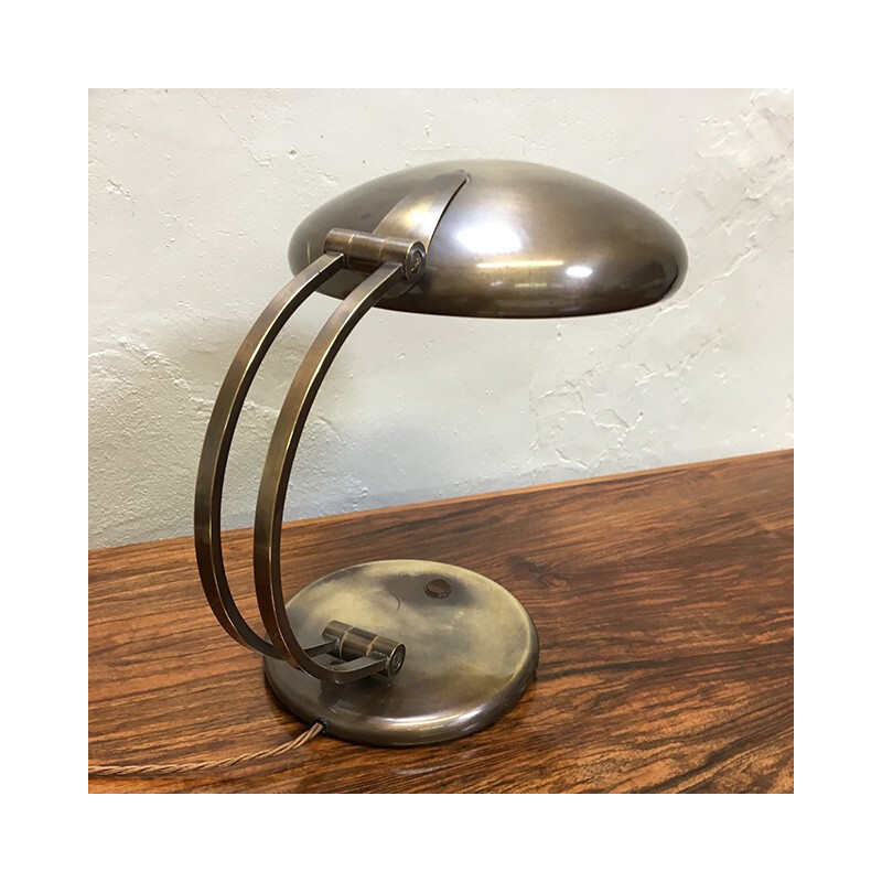 Solid Brass Desk Lamp by Hillebrand - 1960s