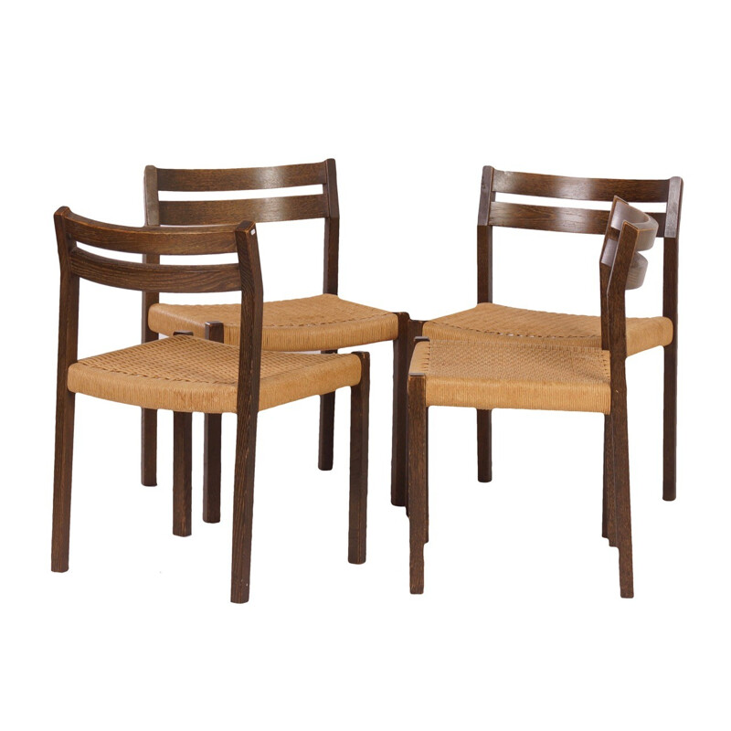 Set of 4 "401" Dining Chairs by Jorgen Henrik Møller for J.L. Møller - 1970s