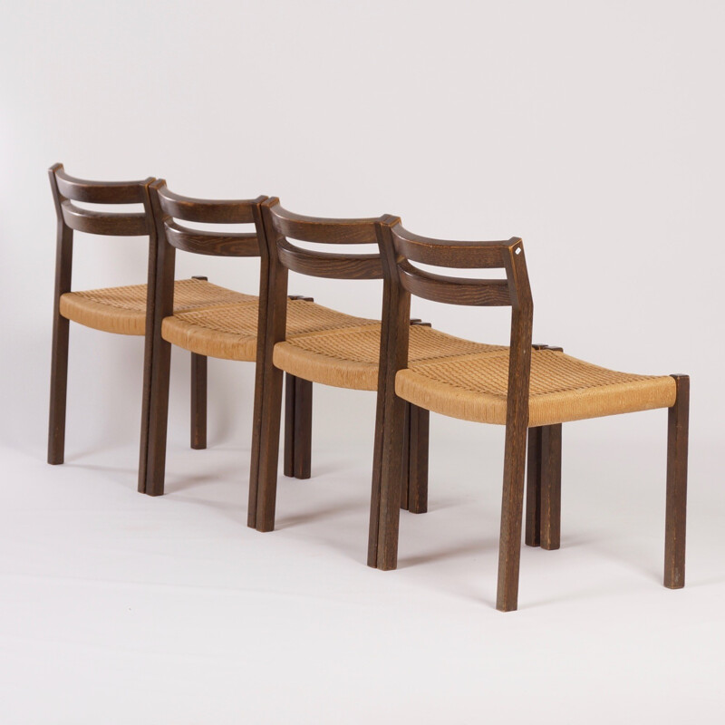 Set of 4 "401" Dining Chairs by Jorgen Henrik Møller for J.L. Møller - 1970s