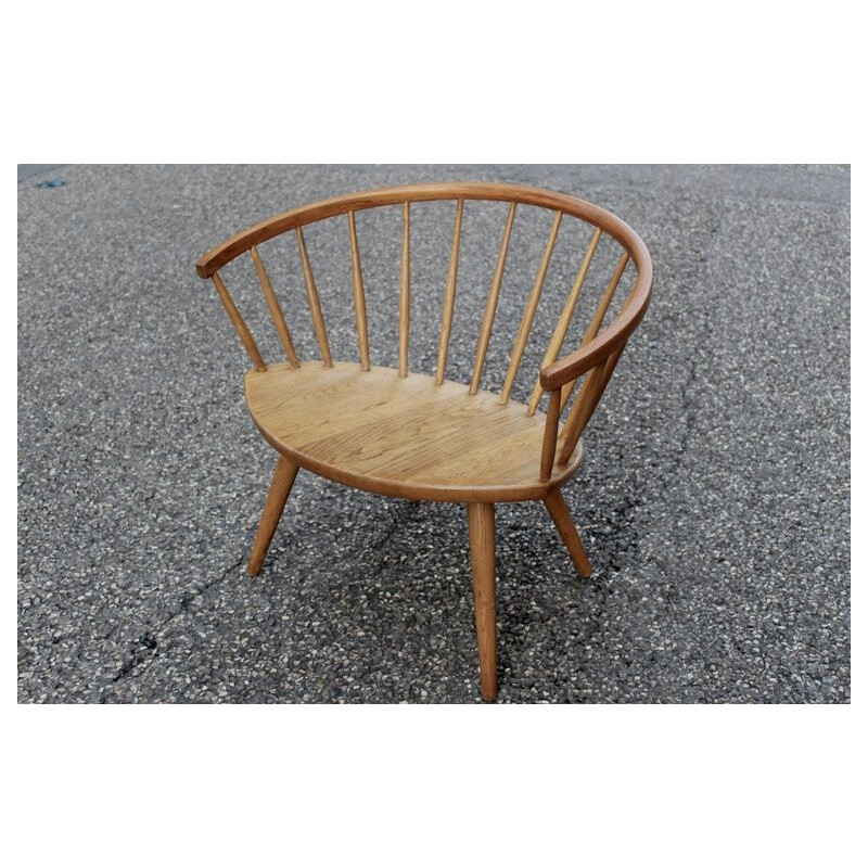 Paire de fauteuils "Arka" en chêne de Yngve Ekström - 1950