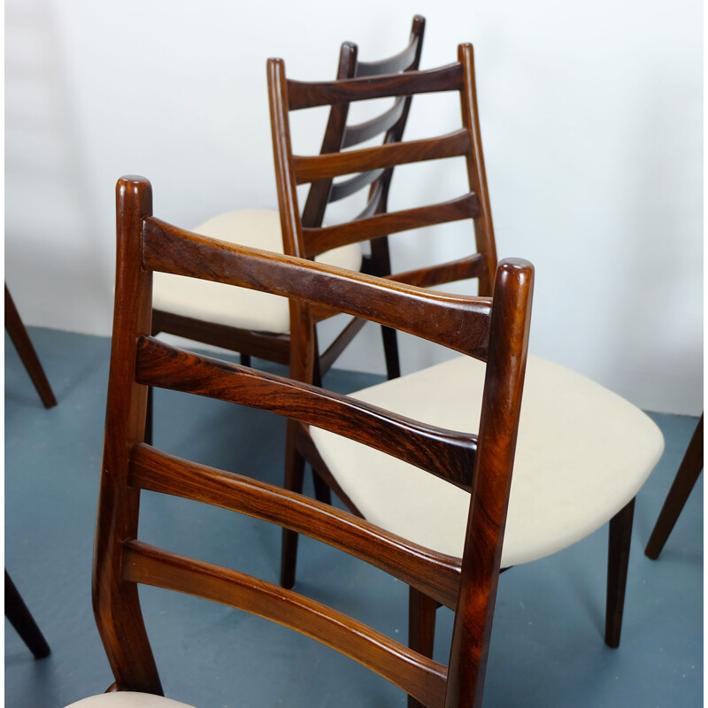 Lot de 6 chaises en palissandre Casala - 1960