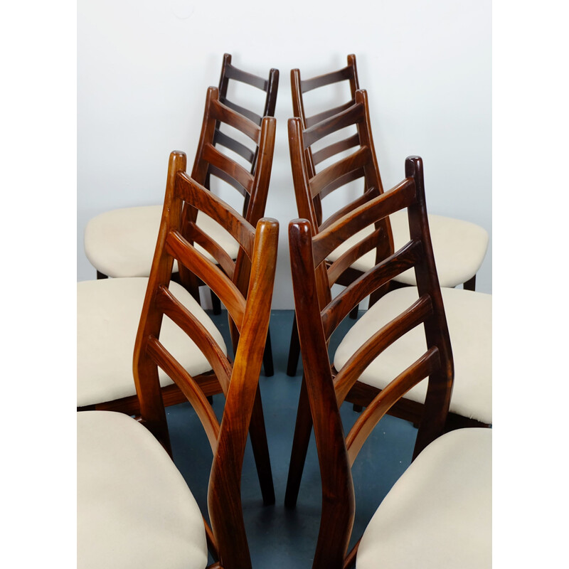 Set of 6 rosewood chairs Casala - 1960s