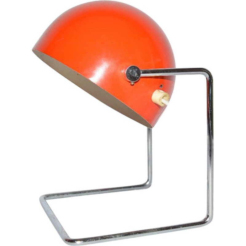 Napako mid-century red table lamp, Josef HURKA - 1960s