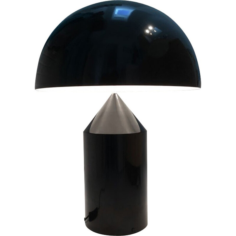 Italian Oluce "Atollo 233" table lamp in black aluminum, Vico MAGISTRETTI - 1970s