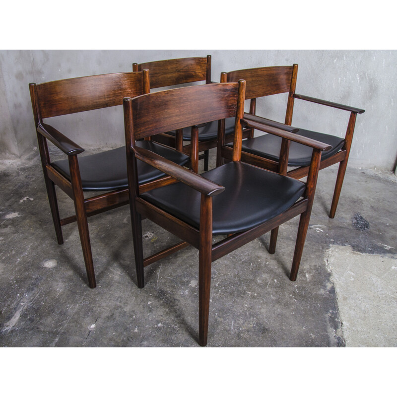 Set of 4 rosewood dining chairs by Arne Vodder for Sibast Furniture, Denmark 1960