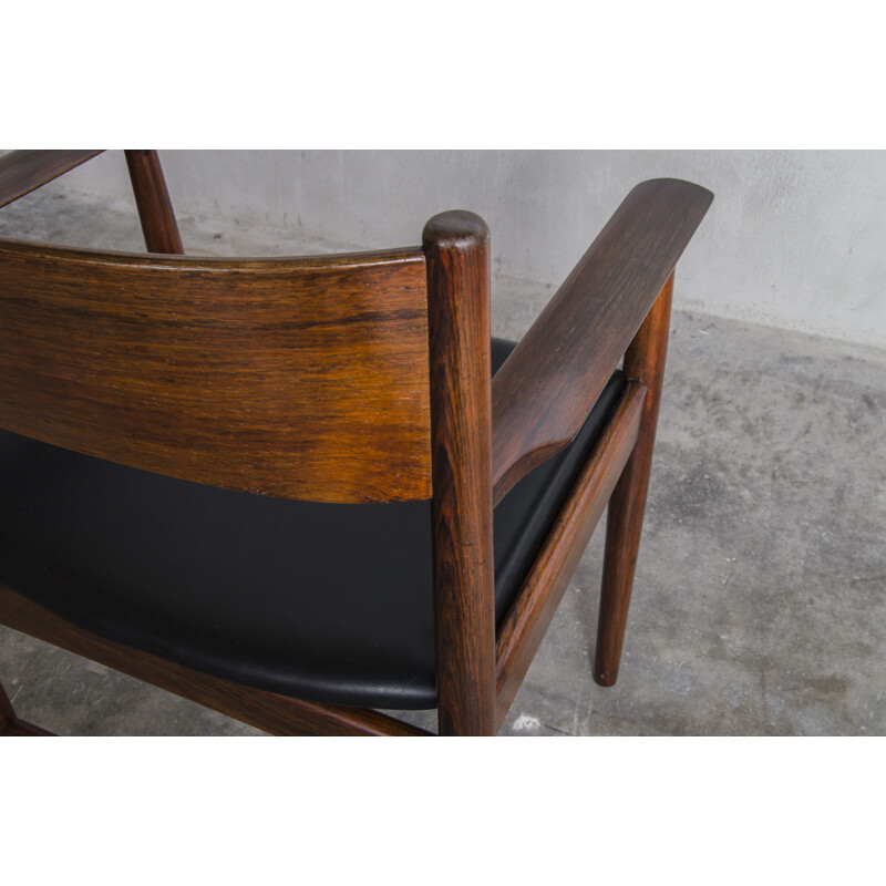 Satz von 4 Esszimmerstühlen aus Palisanderholz von Arne Vodder für Sibast Furniture, Dänemark 1960