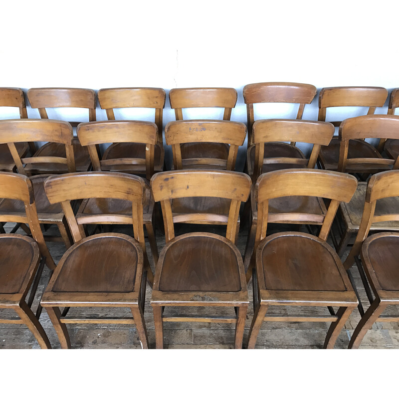 Set of 180 wooden chairs - 1950s