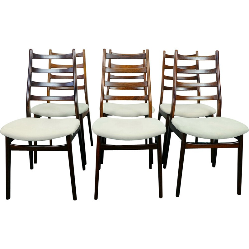 Lot de 6 chaises en palissandre Casala - 1960