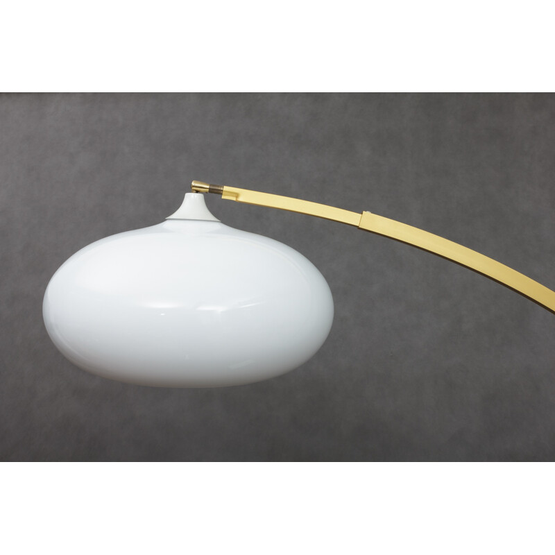 Italian arc lamp with white marble base - 1970s