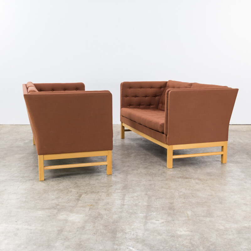 Set of 2 earth color sofa by Erik Ole Jørgensen  - 1970s