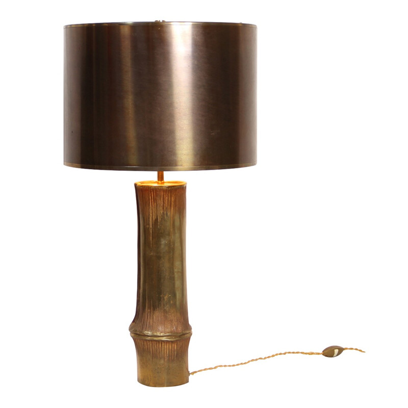 Lampe vintage "bambou" aux éditions Maison Charles - 1970