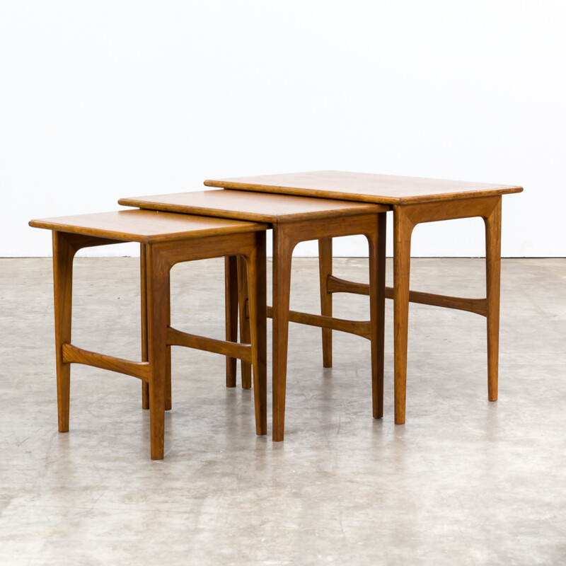 Vintage dutch nesting tables for Mahjongg Alkmaar - 1960s