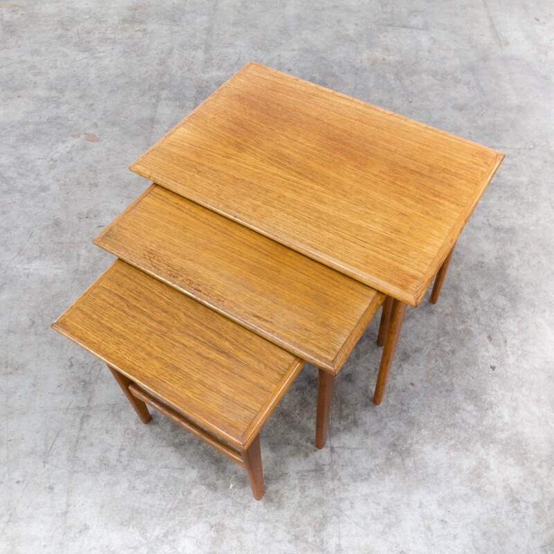 Vintage dutch nesting tables for Mahjongg Alkmaar - 1960s