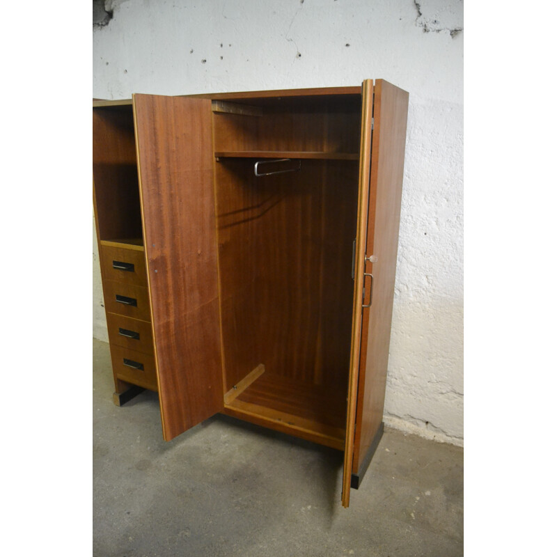 Solid oakwood cabinet, Claude VASSAL - 1950s