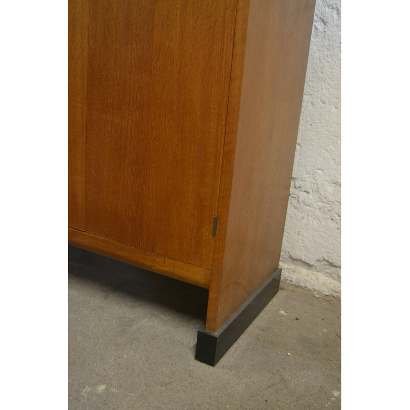 Solid oakwood cabinet, Claude VASSAL - 1950s