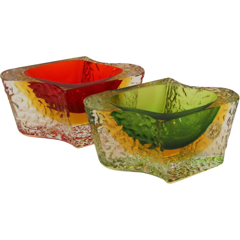 Pair of bowls in Murano Glass - 1960s