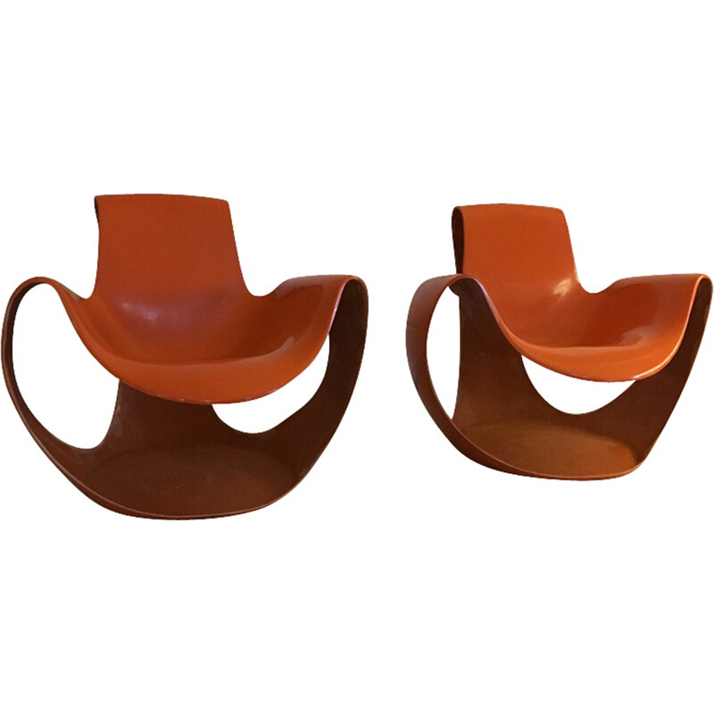 Pair of "Albatros" armchairs by Danièle Quarante for Airborne - 1970s