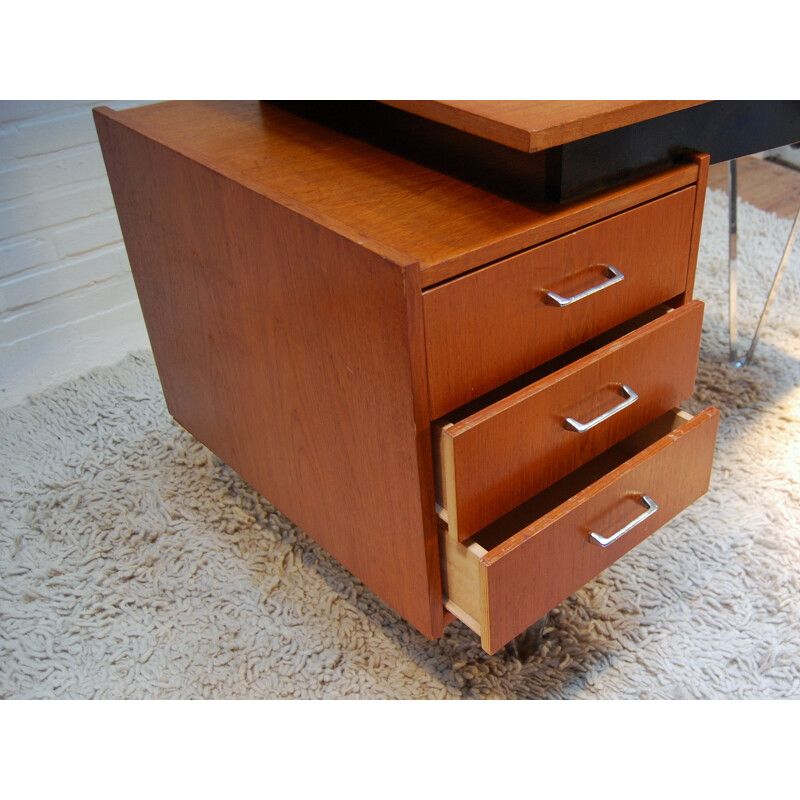 Desk in teak, Cees BRAAKMAN - 1950s