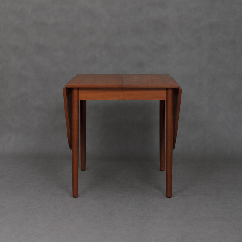 Table vintage avec extension en teck par C.J. Rosengaarden - 1960