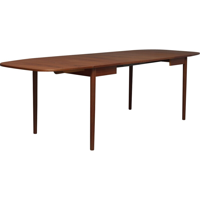 Table vintage avec extension en teck par C.J. Rosengaarden - 1960