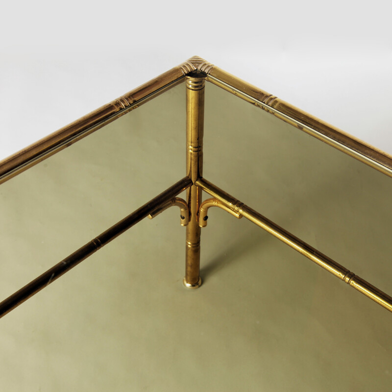 Vintage Brass Italian Coffee Table - 1970s