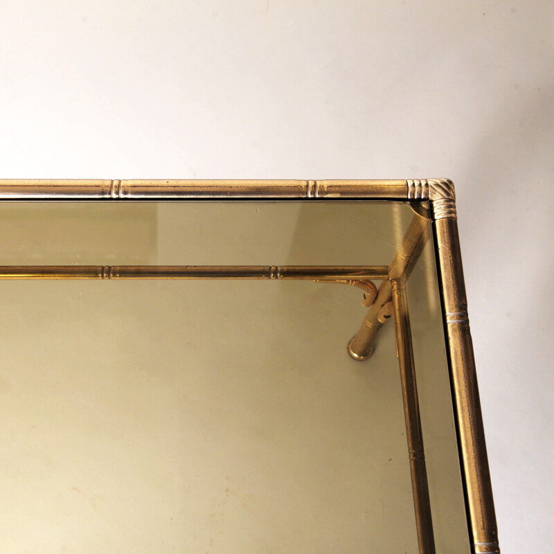 Vintage Brass Italian Coffee Table - 1970s