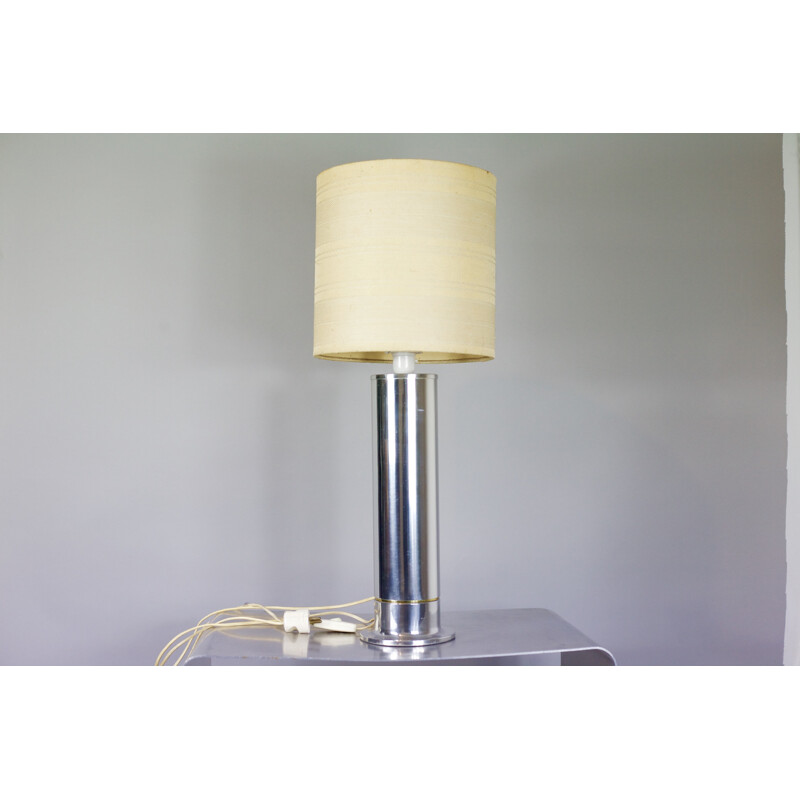 Vintage table lamp in chromed steel and brass by Hans-Agne Jakobsson, Sweden 1960