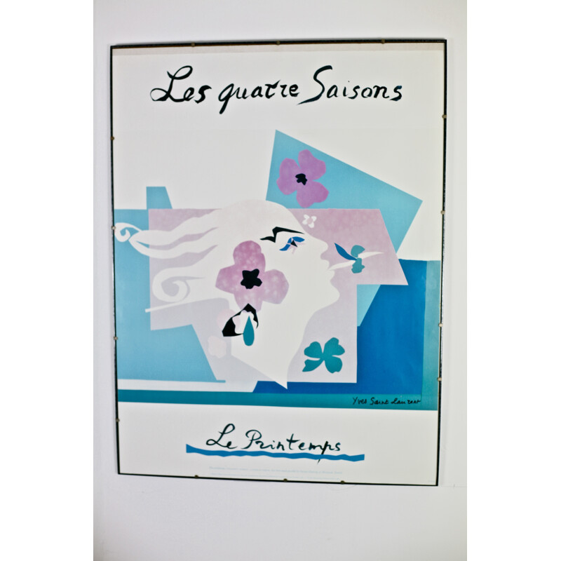 Vintage French Poster Yves Saint Laurent - 1980s