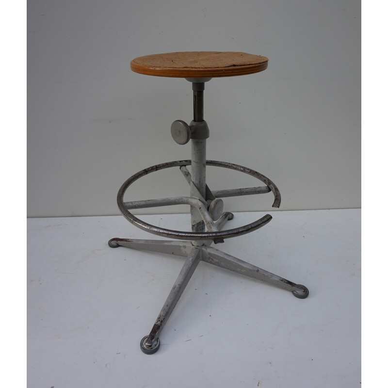 Vintage Drafting Stool by Friso Kramer for Ahrend De Cirkel - 1960s