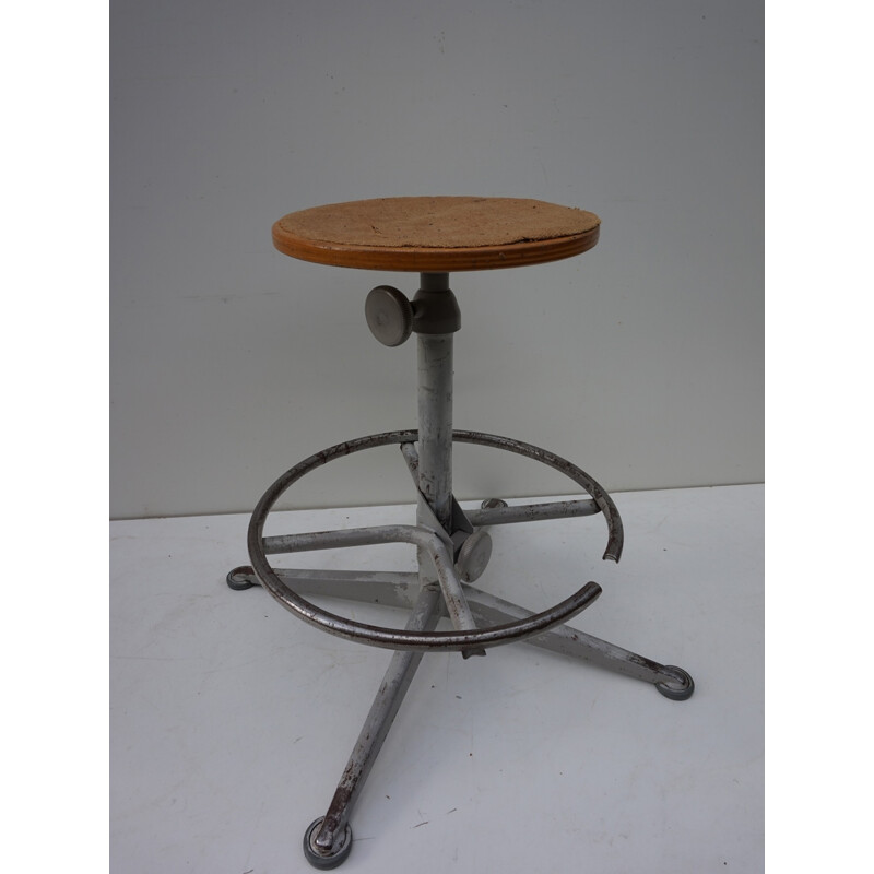 Vintage Drafting Stool by Friso Kramer for Ahrend De Cirkel - 1960s