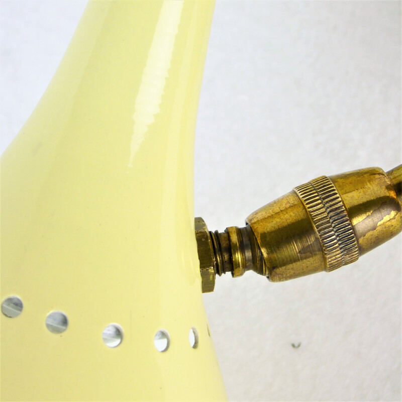 Applique double en métal laqué beige pour Stilnovo - 1950