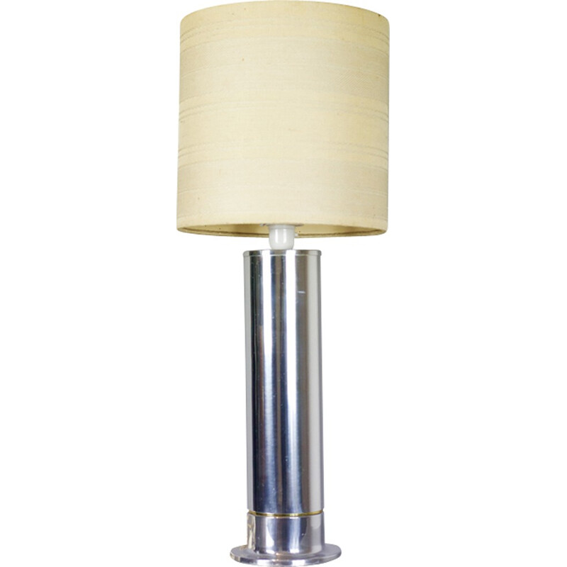Vintage table lamp in chromed steel and brass by Hans-Agne Jakobsson, Sweden 1960