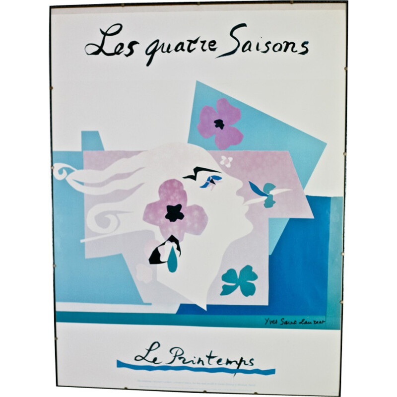 Affiche Vintage Française Yves Saint Laurent - 1980