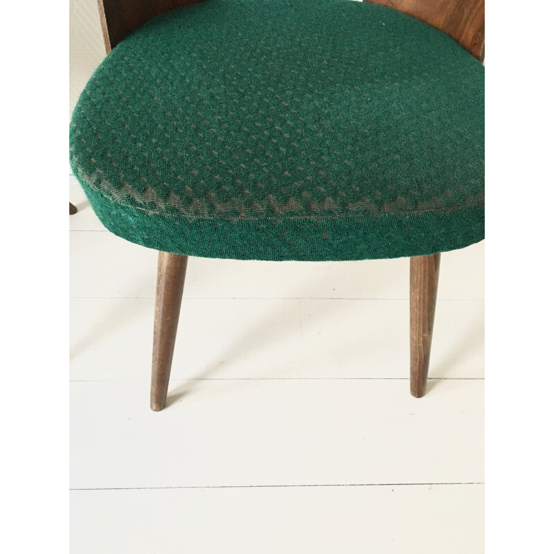 Set of 6 Green Dining Room Chairs by Antonin Suman for Zilina - 1960s