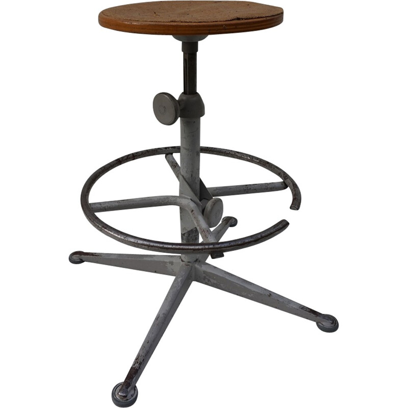 Vintage Drafting Stool by Friso Kramer for Ahrend De Cirkel - 1960s