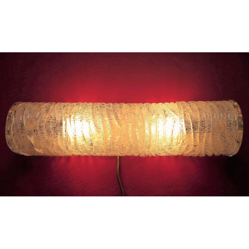 Vintage Murano blown glass wall lamp, 1950