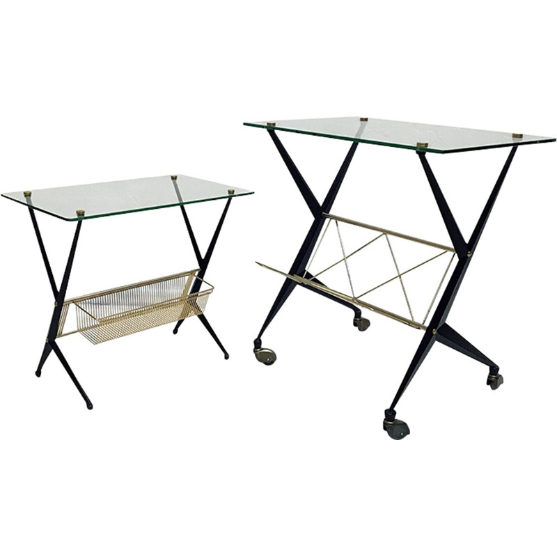 Pair of side tables designed by Angelo Ostuni for Frangi Milano - 1950s