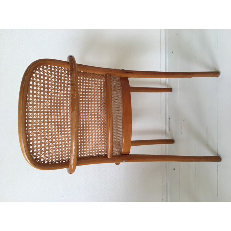 Set of 4 model 811 bentwood and cane chairs by Josef Hoffmann - 1960s