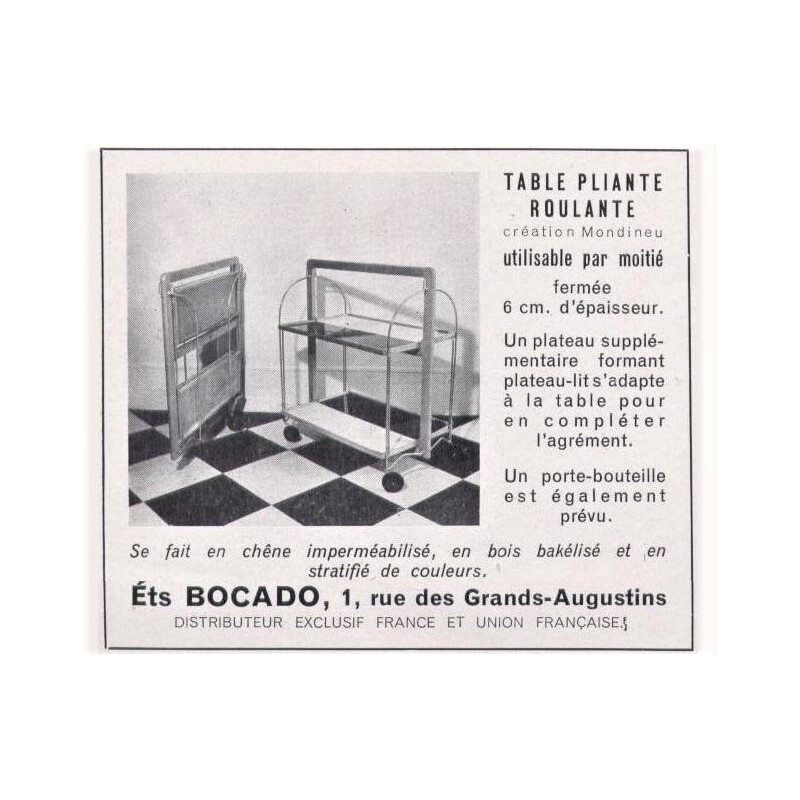Serving table model Bocado for Marie-Françoise Mondineu - 1950s