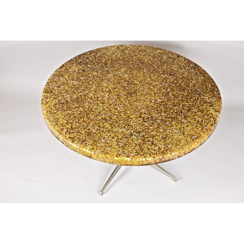 Coffee table, resin with glass inclusions pour Pierre Giraudon, France - 1970s