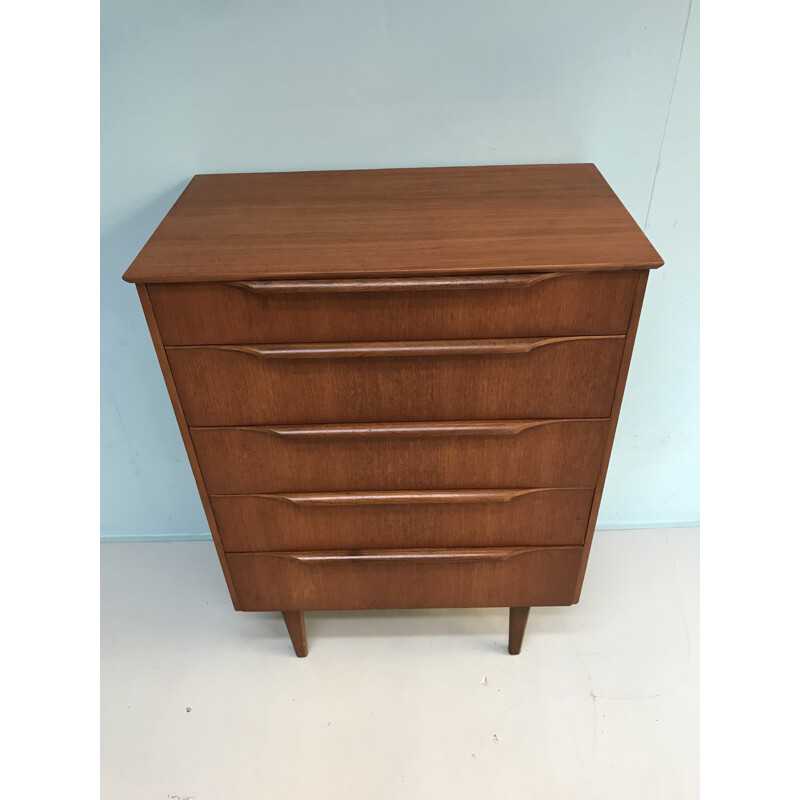 Mid-century teak chest of drawers - 1960s