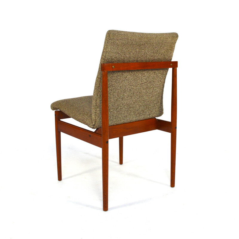Conjunto de 4 sillas de comedor de teca - 1950