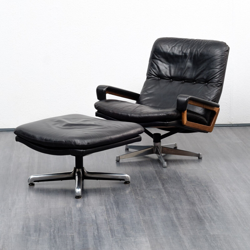 Fauteuil lounge et sonn ottoman de A. Vandenbeuck pour Straessle - 1970